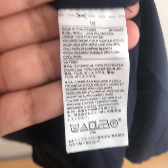 Banana Republic Factory Navy Blue Jacquard Shift Dress Sz 16 - Picture 5 of 5